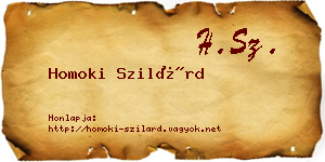 Homoki Szilárd névjegykártya
