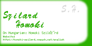 szilard homoki business card